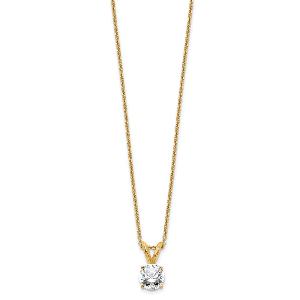14k 1/2ct Lab Grown Diamond VS+ F+ Comp 4 Prong 18in Solitaire Necklace