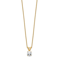 14k 1/2ct Lab Grown Diamond VS+ F+ Comp 4 Prong 18in Solitaire Necklace