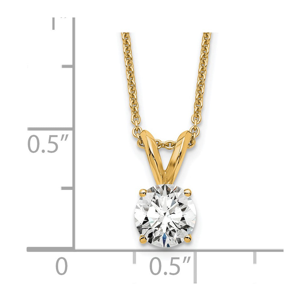 14k 1/2ct Lab Grown Diamond VS+ F+ Comp 4 Prong 18in Solitaire Necklace