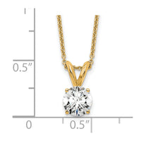 14k 1/2ct Lab Grown Diamond VS+ F+ Comp 4 Prong 18in Solitaire Necklace