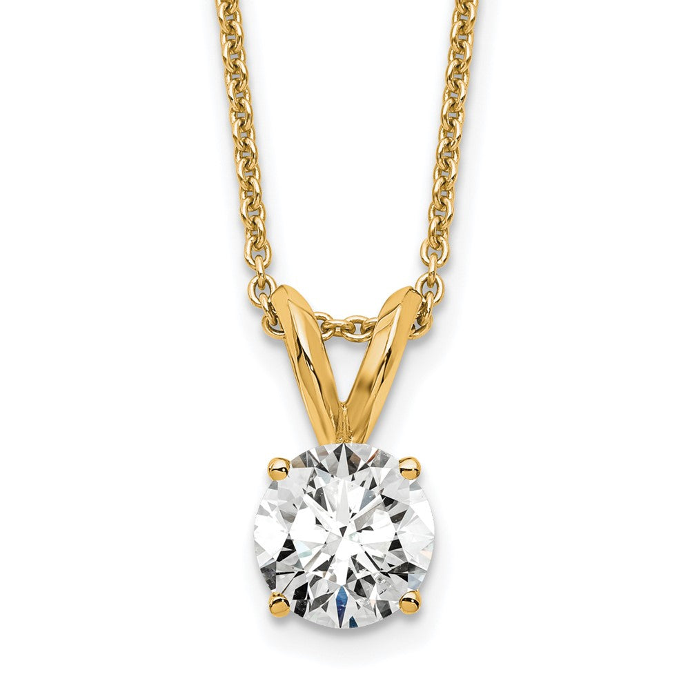 14k 1/2ct Lab Grown Diamond VS+ F+ Comp 4 Prong 18in Solitaire Necklace