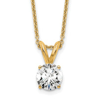14k 1/2ct Lab Grown Diamond VS+ F+ Comp 4 Prong 18in Solitaire Necklace
