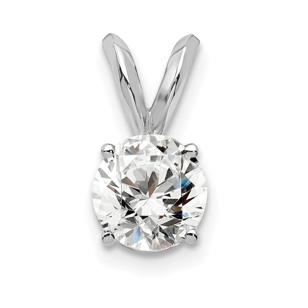14kw 1/2 ct Cert Lab Grown Dia VS+ F+ 4 Prong Complete Solitaire Pendant