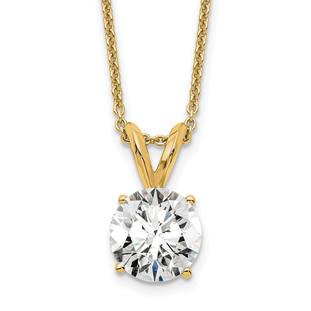 14k 1ct Lab Grown Diamond VS/SI+ G+ Comp 4 Prong 18in Solitaire Necklace