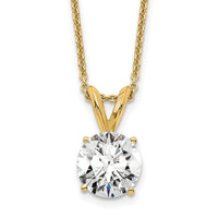 14k 1ct Lab Grown Diamond VS/SI+ G+ Comp 4 Prong 18in Solitaire Necklace