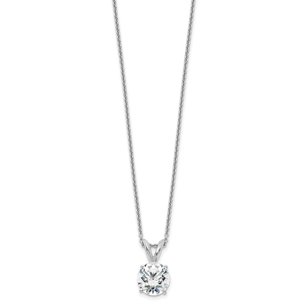 14kw 1ct Cert Lab Grown Dia VS+ F+ 4 Prong 18in Comp Solitaire Necklace