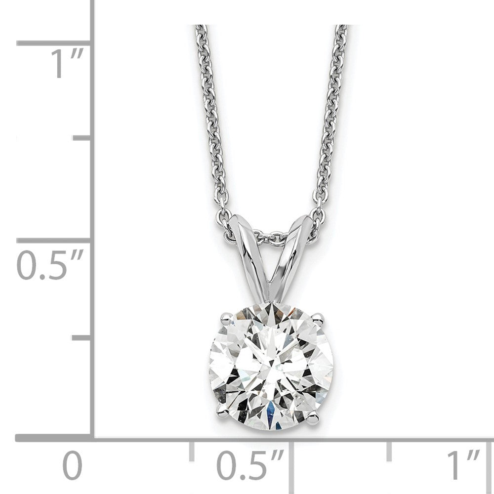 14kw 1ct Lab Grown Dia VS/SI+ G+ 4 Prong 18in Comp Solitaire Necklace
