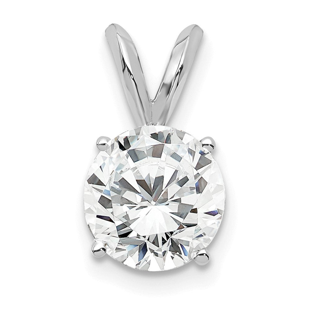 14kw 1 ct Cert Lab Grown Dia VS/SI+ G+ Comp 4 Prong Solitaire Pendant