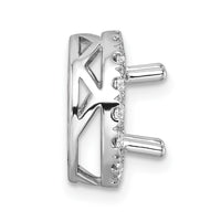 14kw 1/2 ct Center Lab Grown DIA VS/SI+ G+ Round Semi Halo Chain Slide