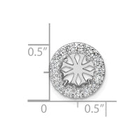 14kw 1/2 ct Center Lab Grown DIA VS/SI+ G+ Round Semi Halo Chain Slide