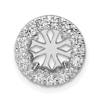 14kw 1/2 ct Center Lab Grown DIA VS/SI+ G+ Round Semi Halo Chain Slide