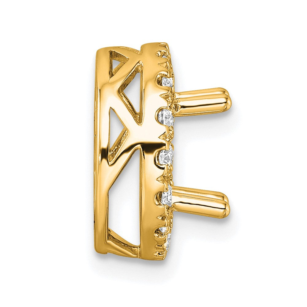 14k 2 1/2 ct Lab Grown Diamond VS/SI+ G+ Complete Halo Chain Slide