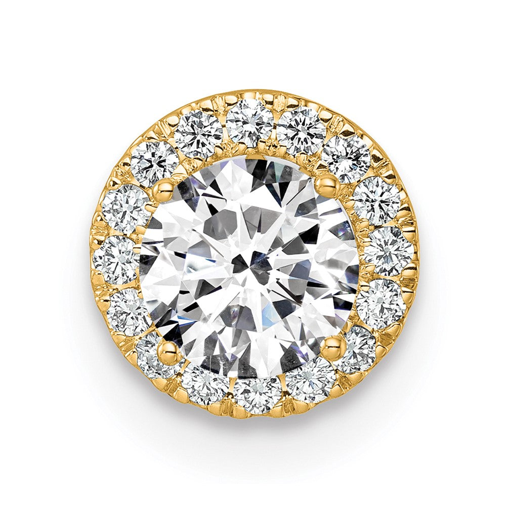 14k 2 1/2 ct Lab Grown Diamond VS/SI+ G+ Complete Halo Chain Slide