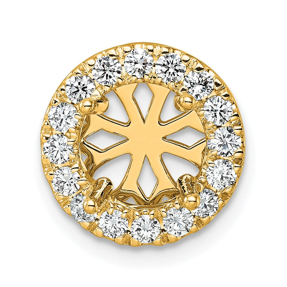 14k 2 1/2 ct Lab Grown Diamond VS/SI+ G+ Complete Halo Chain Slide