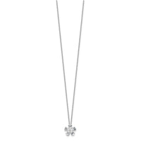 14kw 1ct Lab Grown Diamond VS+ F+ Comp 18in Flower Pendant Necklace