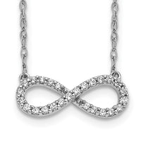 14kw 1/6ct Lab Grown Dia VS/SI+ G+ Comp 18in Infinity Symbol Necklace
