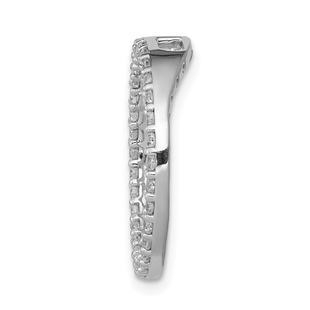 14kw 1/2ct Lab Grown Diamond VS/SI+ G+ Circle Chain Slide Pendant