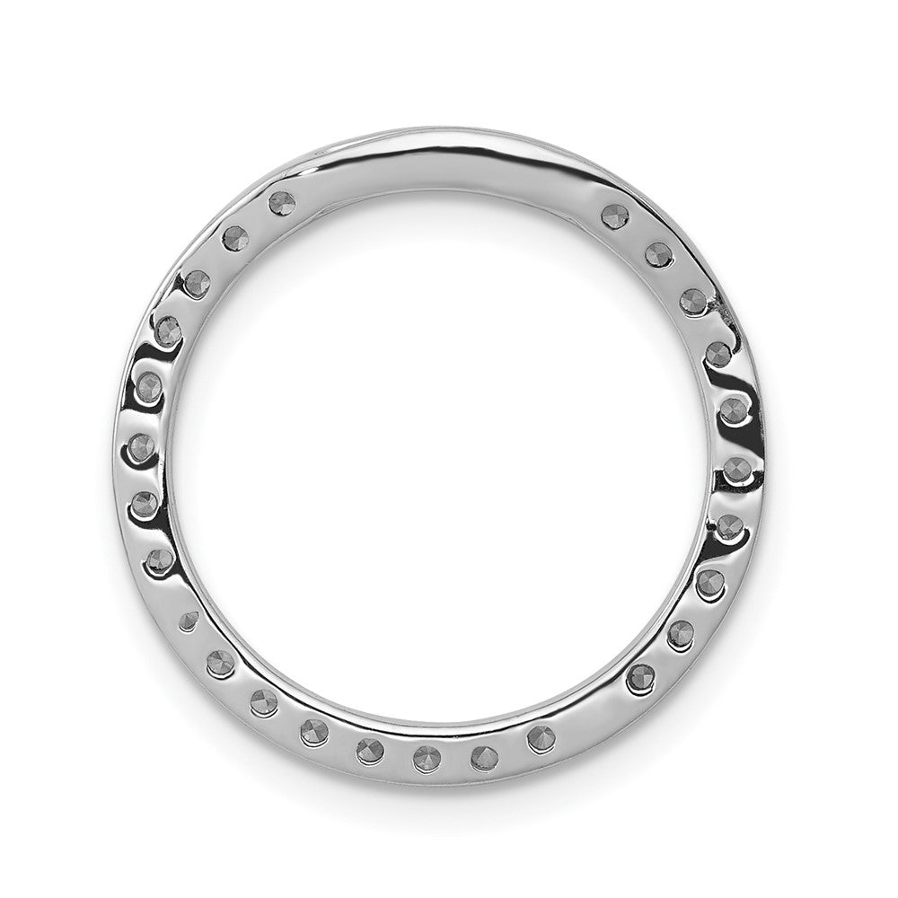 14kw 1/2ct Lab Grown Diamond VS/SI+ G+ Circle Chain Slide Pendant