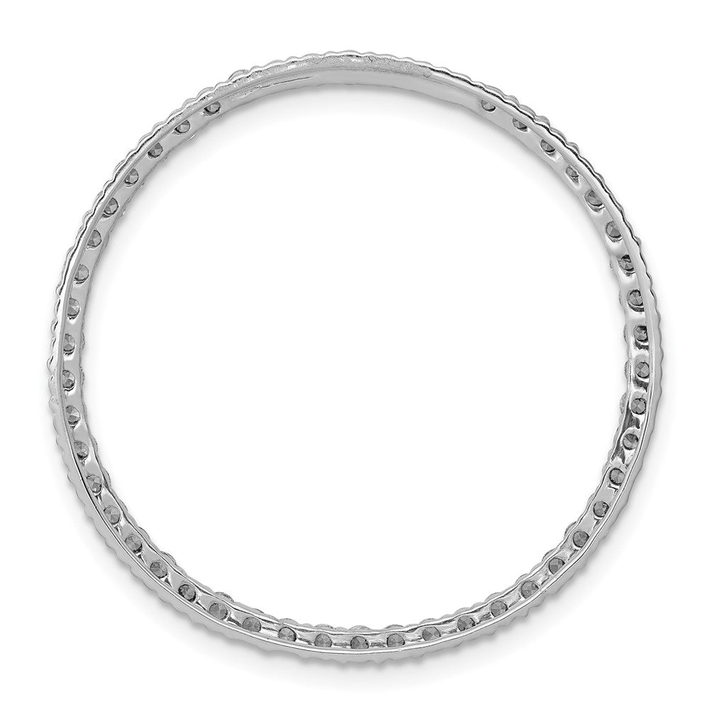 14kw 1ct Lab Grown Diamond VS/SI+ G+ Circle Chain Slide Pendant