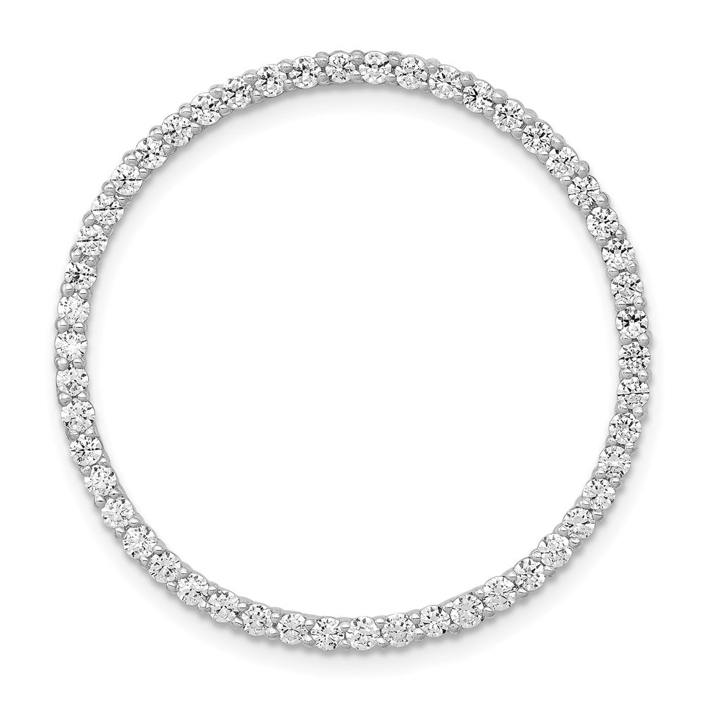 14kw 1ct Lab Grown Diamond VS/SI+ G+ Circle Chain Slide Pendant