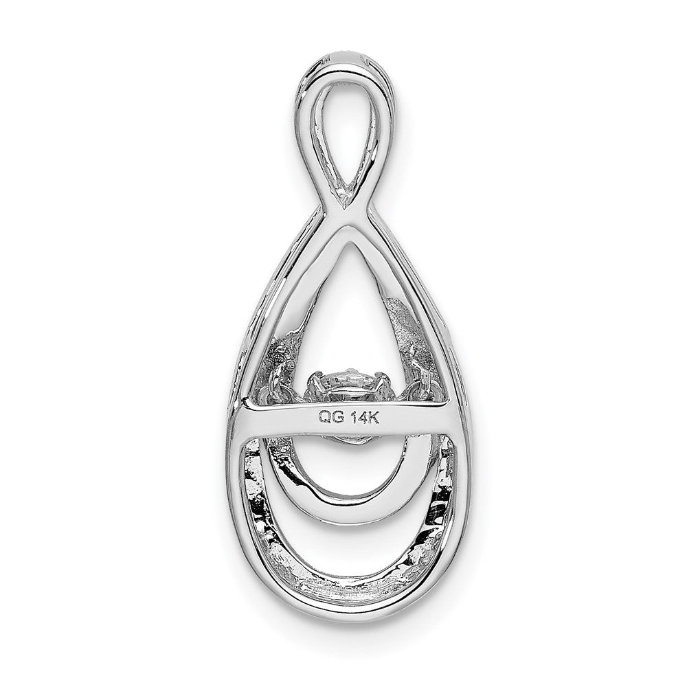 14k White Gold 1/4 ct Lab Grown Diamond VS/SI+ G+ Vibrant Infinity Slide