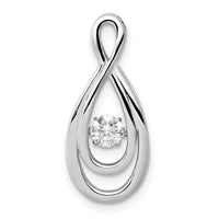 14k White Gold 1/4 ct Lab Grown Diamond VS/SI+ G+ Vibrant Infinity Slide