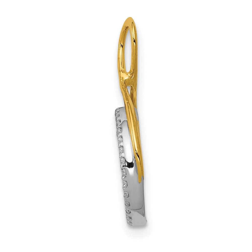 14ktt 1/10ct Lab Grown Diamond VS/SI+ G+ Comp Circle Dangle Chain Slide