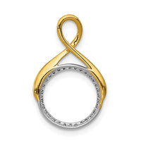 14ktt 1/10ct Lab Grown Diamond VS/SI+ G+ Comp Circle Dangle Chain Slide