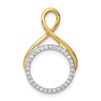 14ktt 1/10ct Lab Grown Diamond VS/SI+ G+ Comp Circle Dangle Chain Slide