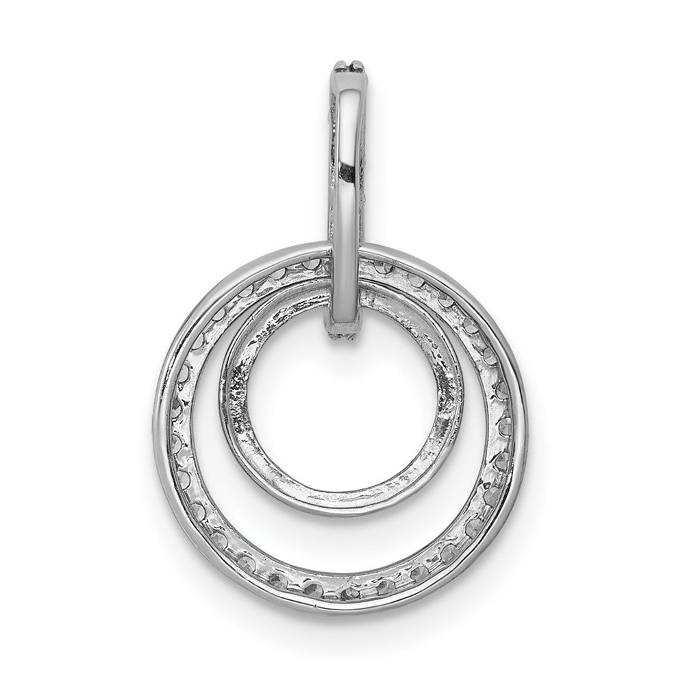 14kw 1/4ct Lab Grown Dia VS/SI+ G+ Comp Double Circle Dangle Pendant
