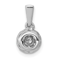 14kw 1/4ct Lab Grown Diamond VS/SI+ G+ Comp Circle Cluster Pendant