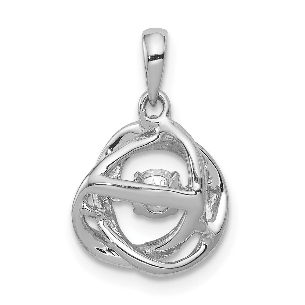 14kw 1/4ct Lab Grown Diamond VS/SI+ G+ Comp Intertwined Circles Pendant