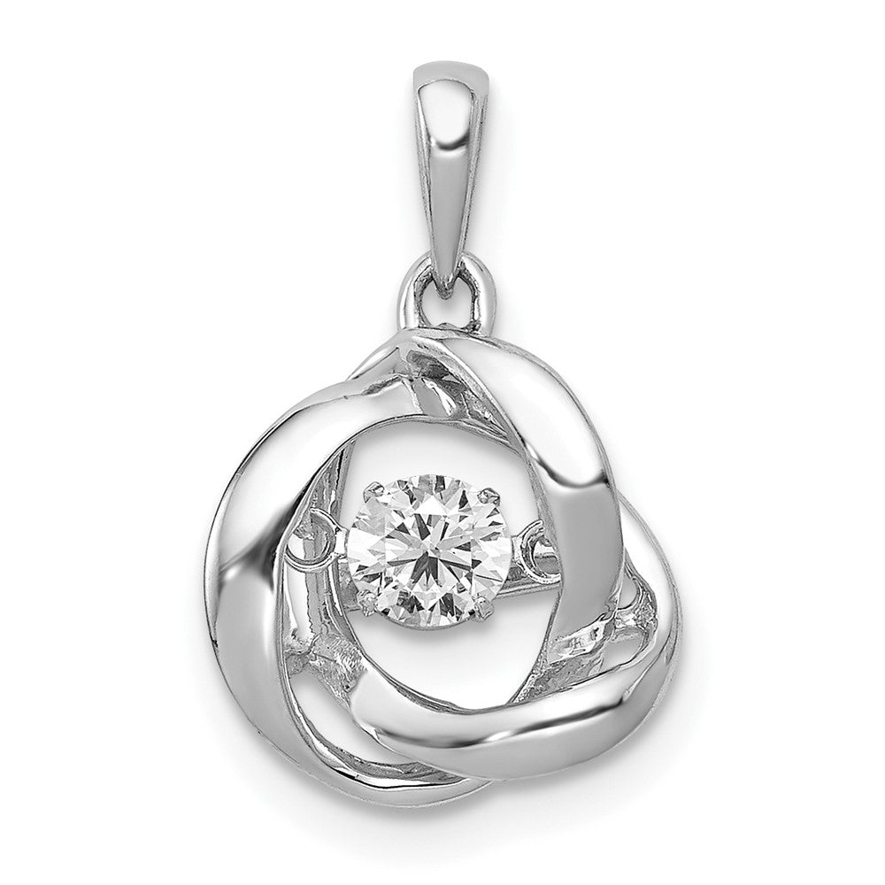 14kw 1/4ct Lab Grown Diamond VS/SI+ G+ Comp Intertwined Circles Pendant