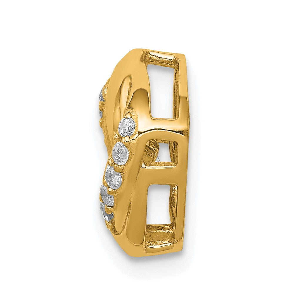 14k 1/4ct Lab Grown Diamond VS+ F+ Comp Intertwined Circles Pendant