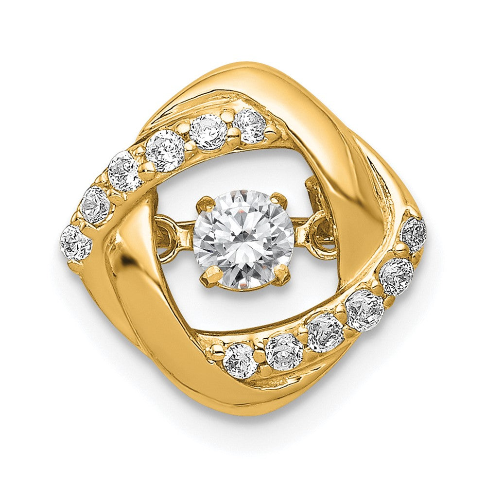 14k 1/4ct Lab Grown Diamond VS+ F+ Comp Intertwined Circles Pendant