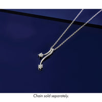 14k White Gold 1/10ct Lab Grown Diamond VS/SI+ G+ Fashion Chain Slide