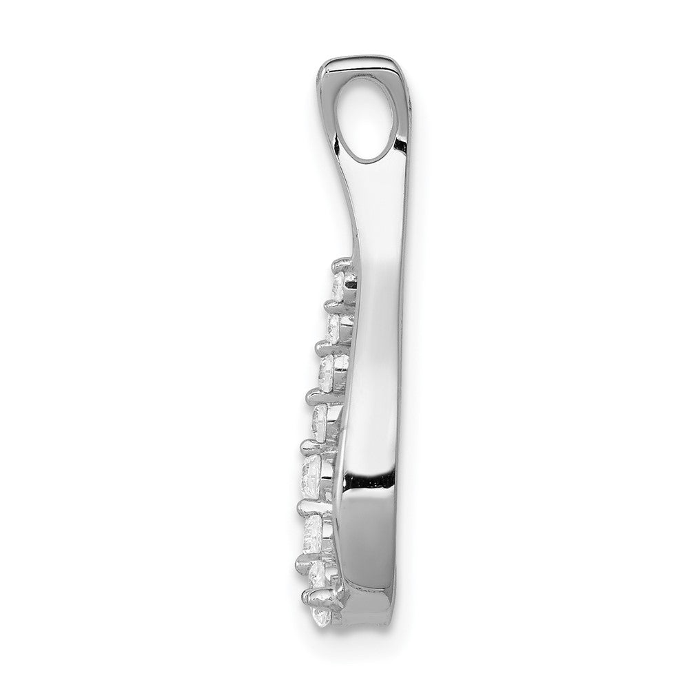 14k White Gold 1/6 ct Lab Grown Diamond VS/SI+ G+ Teardrop Chain Slide