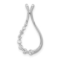 14k White Gold 1/6 ct Lab Grown Diamond VS/SI+ G+ Teardrop Chain Slide