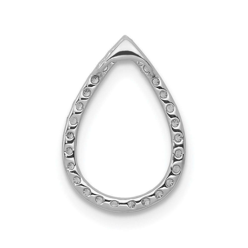 14kw 1/5ct Lab Grown Diamond VS/SI+ G+ Comp Teardrop Chain Slide