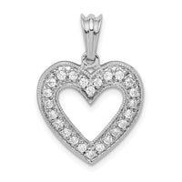 14kw 1/3ct Lab Grown Diamond VS/SI+ G+ Complete Heart Pendant