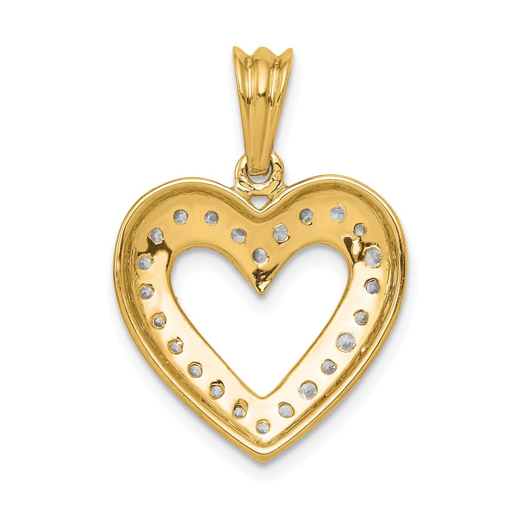14k 1/3ct Lab Grown Diamond VS/SI+ G+ Complete Heart Pendant
