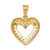 14k 1/3ct Lab Grown Diamond VS/SI+ G+ Complete Heart Pendant