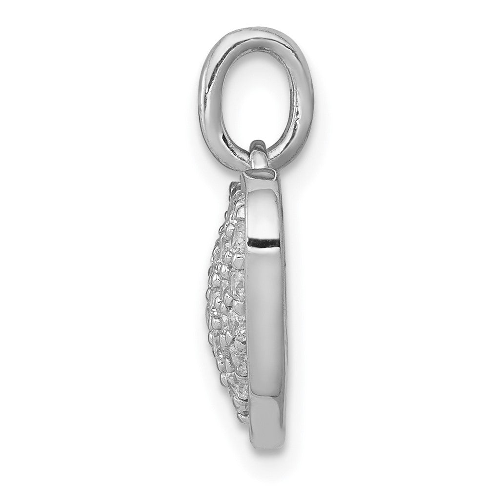 14kw 1/2ct Lab Grown Diamond VS/SI+ G+ Complete Cluster Heart Pendant