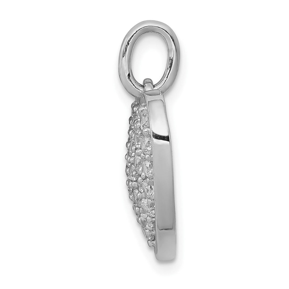 14kw 1ct Lab Grown Diamond VS/SI+ G+ Complete Cluster Heart Pendant