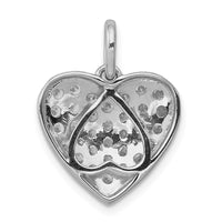 14kw 1ct Lab Grown Diamond VS/SI+ G+ Complete Cluster Heart Pendant