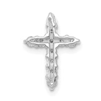 14kw 1/3ct Lab Grown Diamond VS/SI+ G+ Comp Cross Chain Slide Pendant