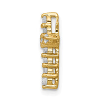 14k 1/3ct Lab Grown Diamond VS/SI+ G+ Comp Cross Chain Slide Pendant