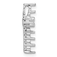 14k White Gold 3/4ct Cross Chain Slide Mounting