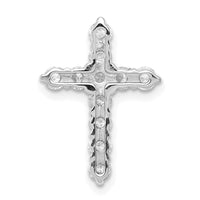 14kw 3/4ct Lab Grown Diamond VS/SI+ G+ Comp Cross Chain Slide Pendant