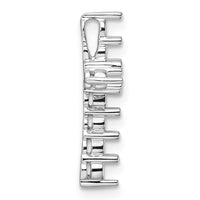 14k White Gold 1ct Cross Chain Slide Mounting
